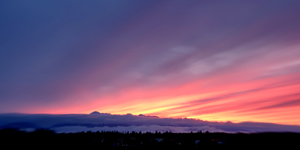 Sunset over Olympics